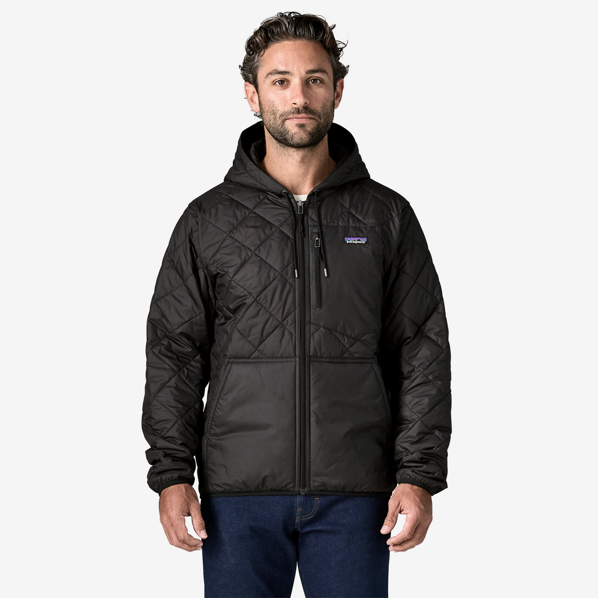 Men's Diamond Quilted Bomber Hoody